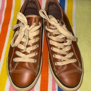 Converse Brown Leather Sneakers